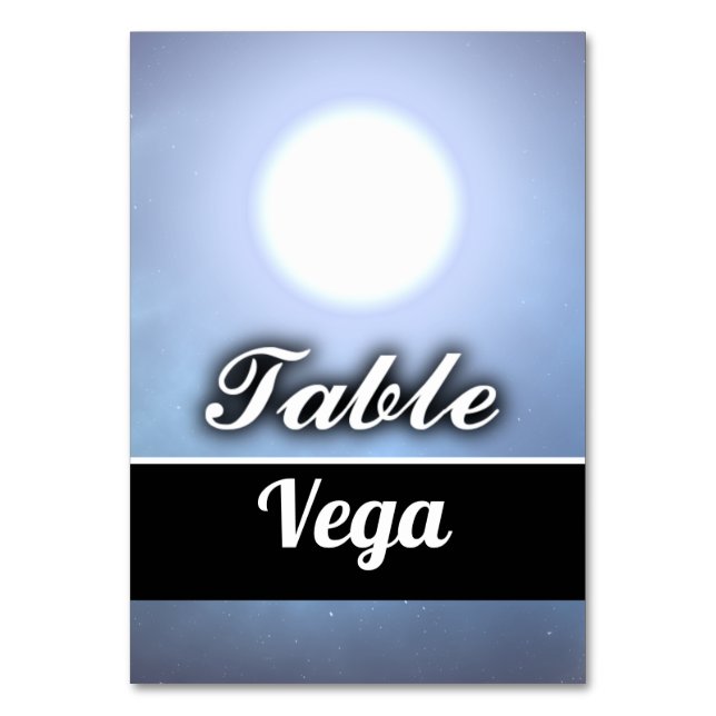 Vega Tischnummer (Vorderseite)
