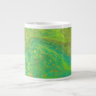 Vegabond Dreams 1 Einzigartiger Grüner Abstrakter Jumbo-Tasse