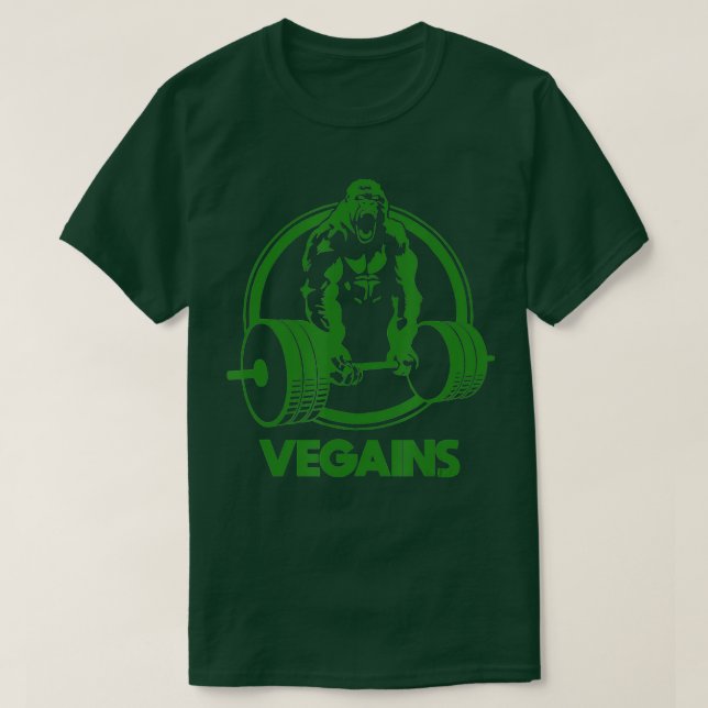 Vegains Niedliche Bodybuilding Fitness ID T-Shirt (Design vorne)