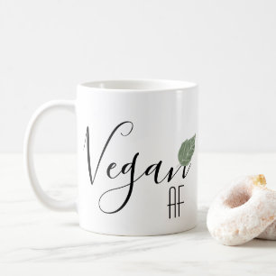Vegan AF Funny Sprichwort Leaf Kaffeetasse