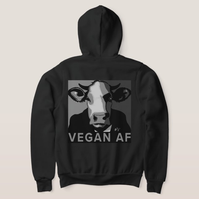 Vegan AF Pop Art Hoodie in Black and White (AblageHinten)