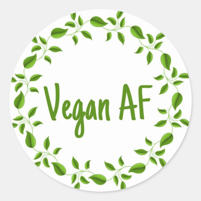 Vegan AF, Sticker Vegan, Vaganisme Végétarien (Devant)