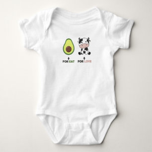 Vegan Animal Lover Vegan Avocado Food Cows Liebe Baby Strampler