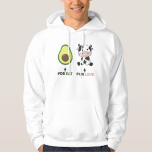 Vegan Animal Lover Vegan Avocado Food Cows Liebe Hoodie