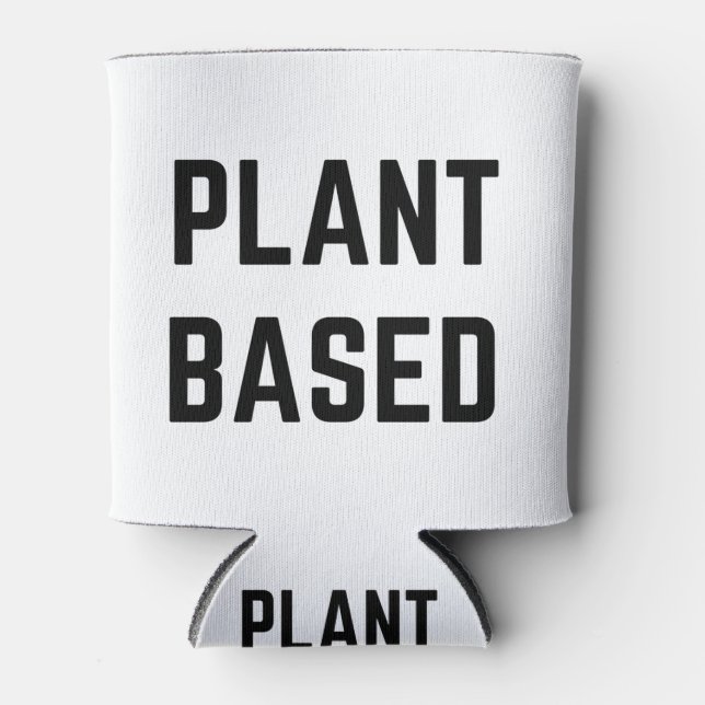 Vegan auf Pflanze Dosenkühler (Vorderseite)