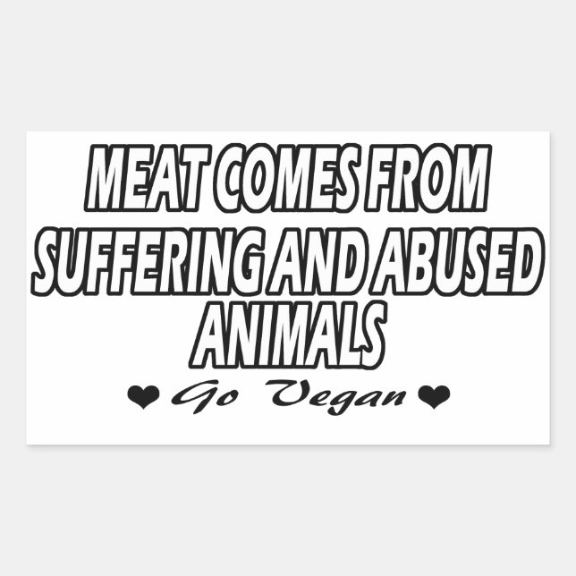 Vegan | Aufkleber für Aktivismus | Rett der Tiere (Vorderseite)