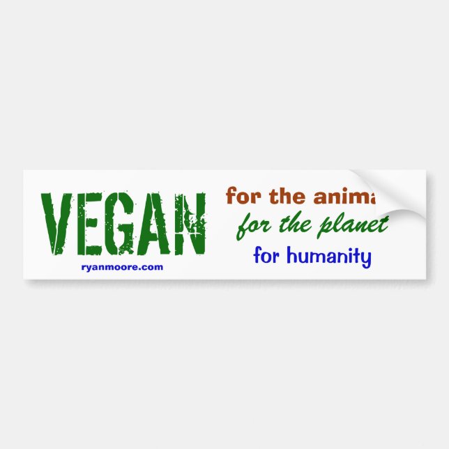 VEGAN AUTOAUFKLEBER (Vorne)