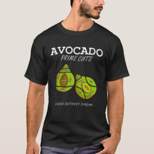 Vegan Avocado Prime Cuts Vegetarian Butcher Vegani T-Shirt
