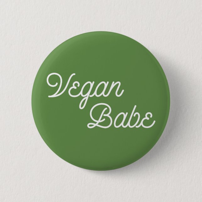 Vegan Babe Button (Vorderseite)