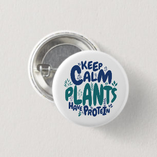 Vegan Behalten ruhige Pflanze haben Eiweiß vegetar Button