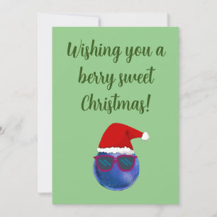 Vegan Berry Sweet Christmas Grußkarte Feiertagskarte