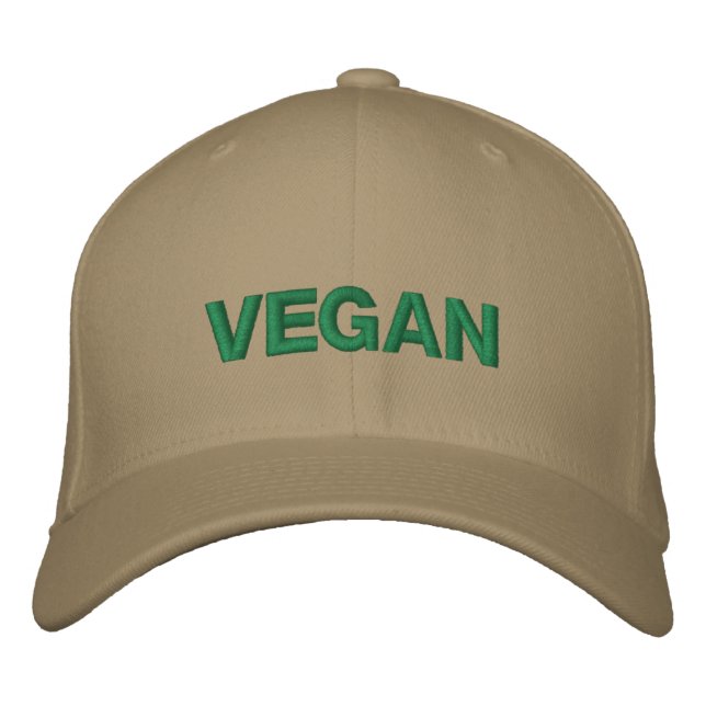 VEGAN BESTICKTE BASEBALLKAPPE (Vorderseite)