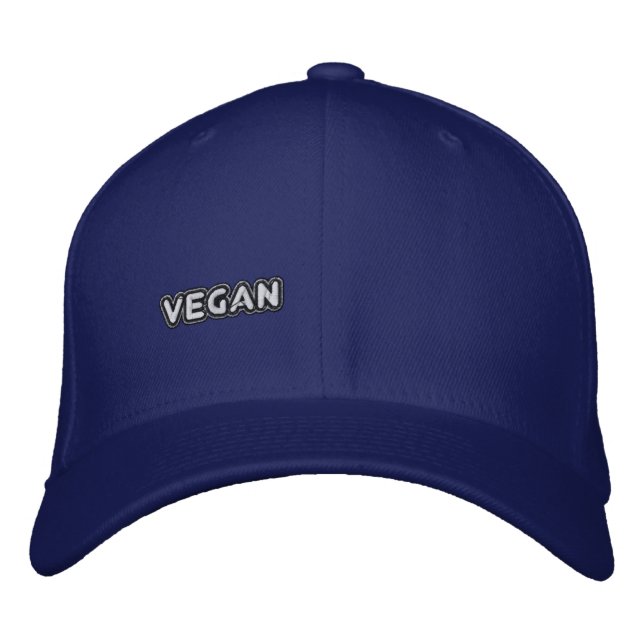 Vegan Bestickte Kappe (Vorderseite)