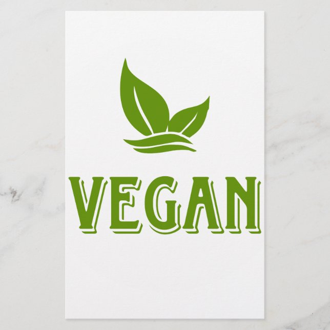Vegan Briefpapier (Vorderseite)