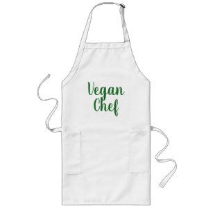 Vegan chef kitchen apron for men and women lange schürze
