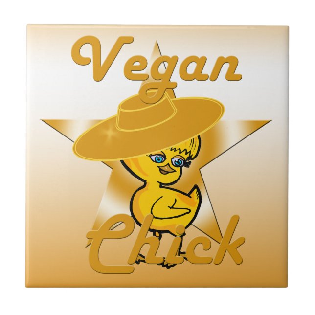 Vegan Chick #10 Fliese (Vorderseite)