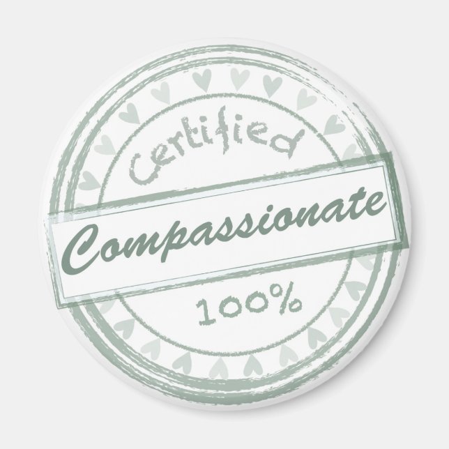 Vegan Compassionate Refrigerator Magnet (Vorne)