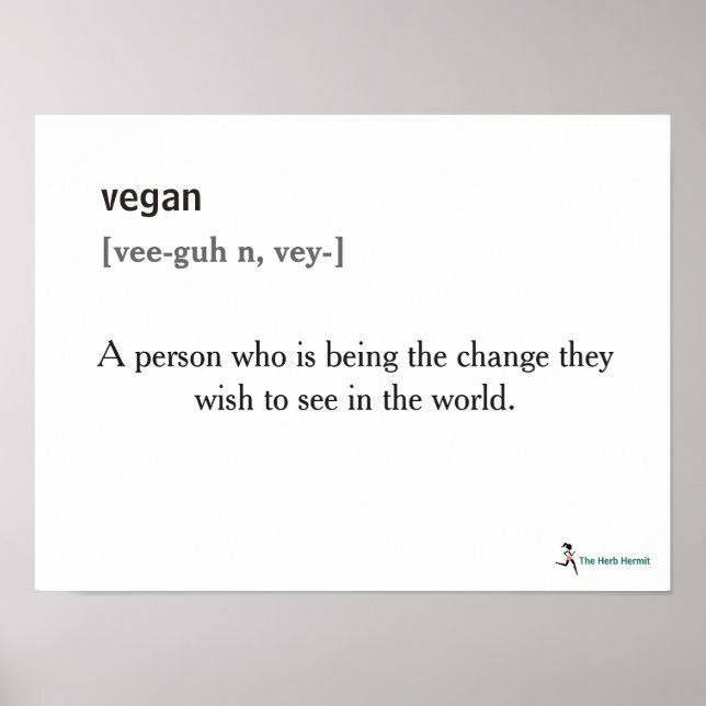 Vegan Definition Poster (Vorne)