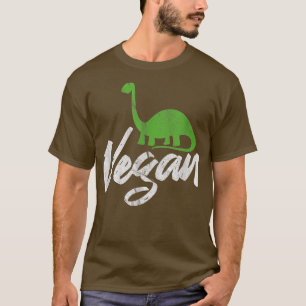 Vegan Dinosaur Brachiosaurus Vegetarian Veganism D T-Shirt