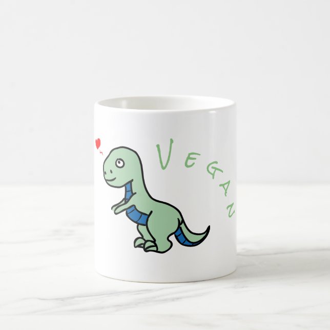 Vegan Dinosaur Kind Dino Kaffeetasse (Mittel)