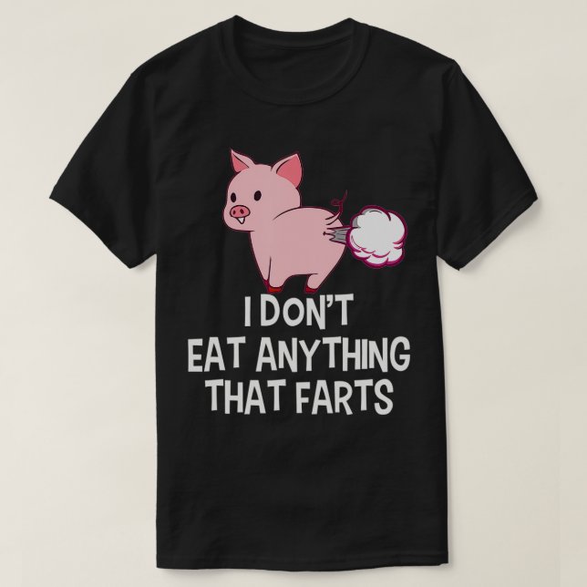 Vegan esse ich nichts, was Furzen Funny Pro V T-Shirt (Design vorne)