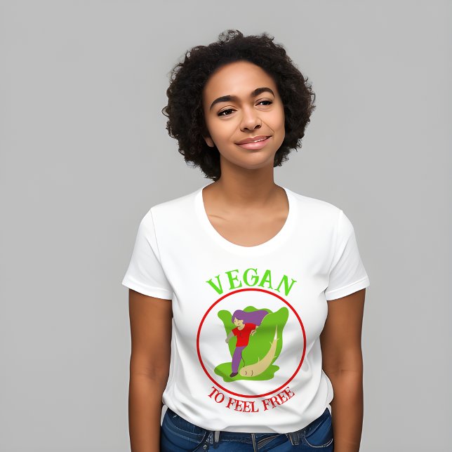 Vegan Feel Free T-Shirt femmes (Créateur téléchargé)