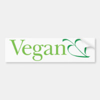 Vegan (feuille) : Sticker pare-chocs
