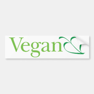Vegan (feuille) : Sticker pare-chocs