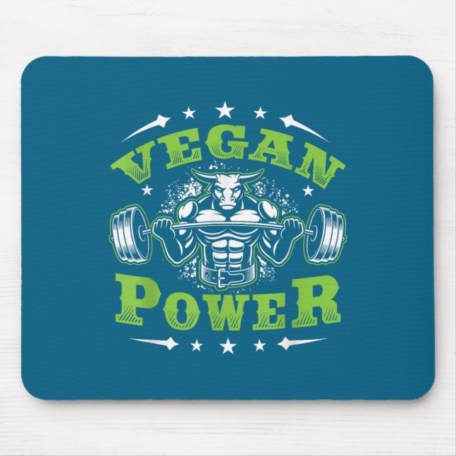 Vegan Fitness Workout I'm Vegan Wer  Mousepad (Vorne)