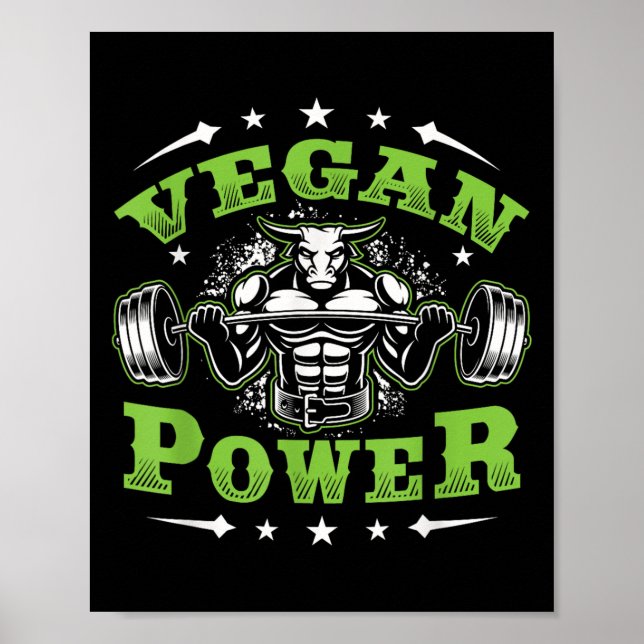 Vegan Fitness Workout I'm Vegan Wer  Poster (Vorne)