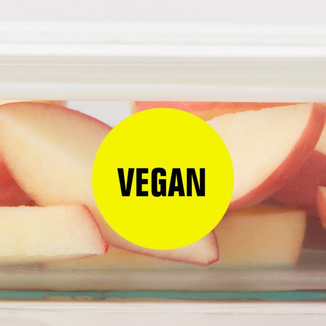 Vegan Food Allergy Restaurant School Etiketten (Befestigt)