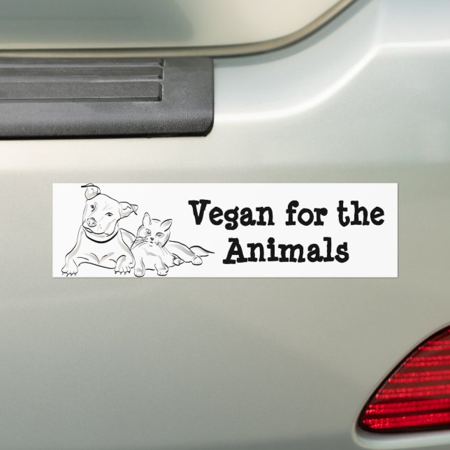 Vegan for the Animals Autoaufkleber (Auf Auto)