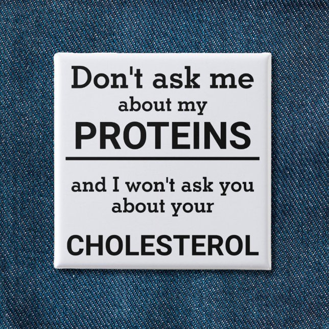 Vegan - frag mir nicht von meinem Eiweißspass Button (Von Creator hochgeladen)