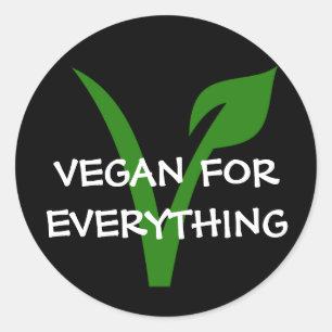 Vegan für alles Aufkleber