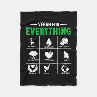 Vegan für alles - vegan vegetarisch fleecedecke