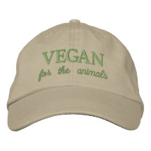 Vegan für Beige-Stickerei