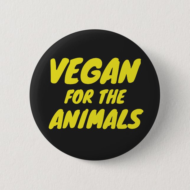 Vegan für das Tier-Abzeichen Button (Vorderseite)