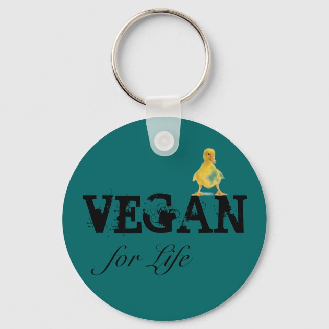 Vegan für den Schlüsselanhänger Leben (Vorderseite)