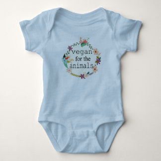 Vegan für die Tierblumenentwurfsweste Baby Strampler