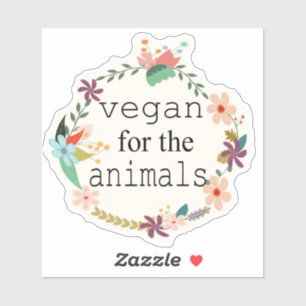 Vegan für die Tiere Aufkleber