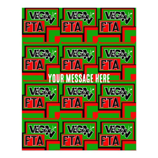 Vegan für die Tiere (FHA) Fotodruck (Vorne)