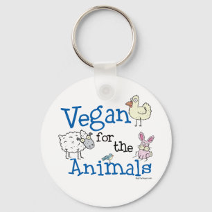 Vegan für die Tiere Schlüsselanhänger