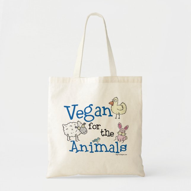 Vegan für die Tiere Tragetasche (Vorne)