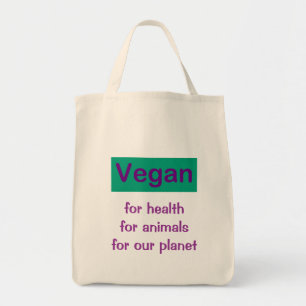 Vegan: Für Gesundheit, Tiere u. Planeten Tragetasche