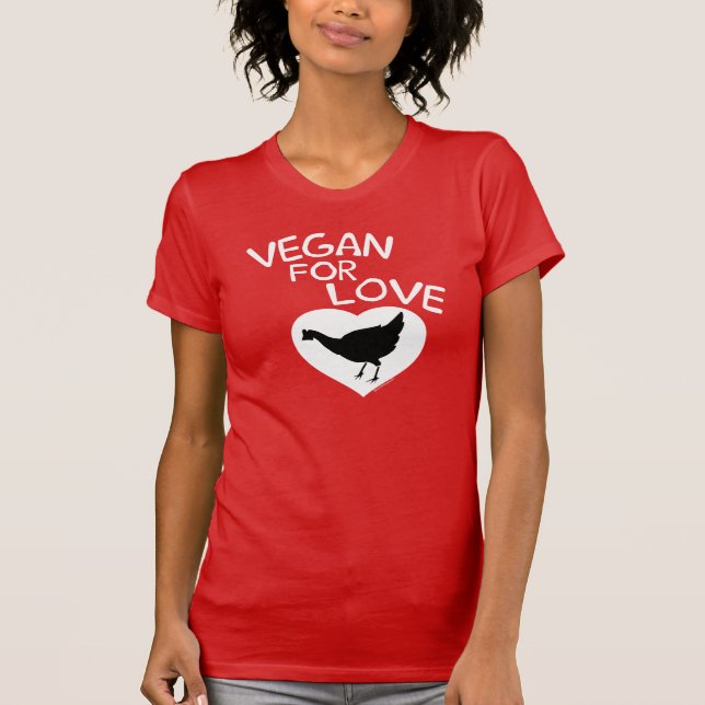Vegan für Liebe T-Shirt (Vorderseite)