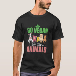 Vegan für Tiere Veganismus Veggie T-Shirt