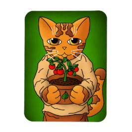 Vegan Gardener Cat Magnet