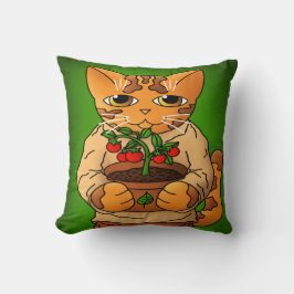 Vegan Gartenkatze Kissen