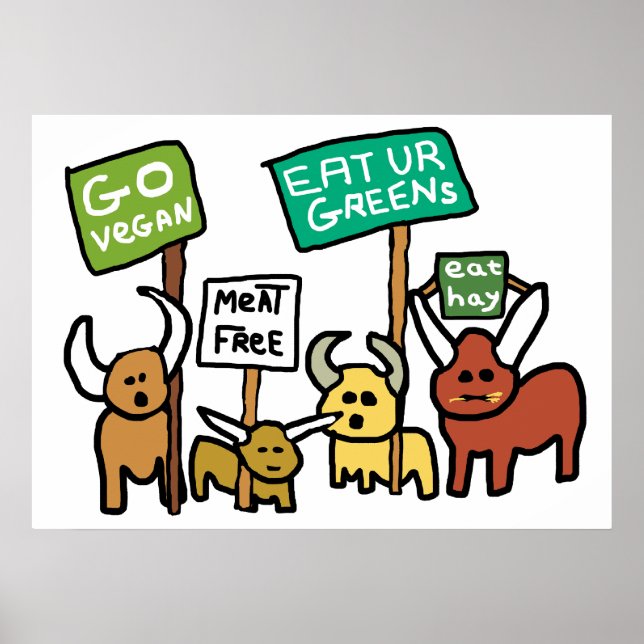 Vegan gehen poster (Vorne)