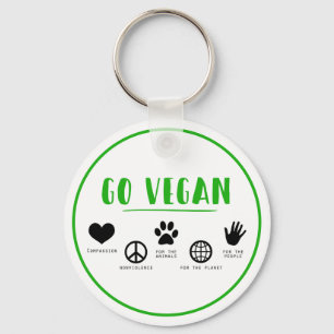Vegan gehen schlüsselanhänger